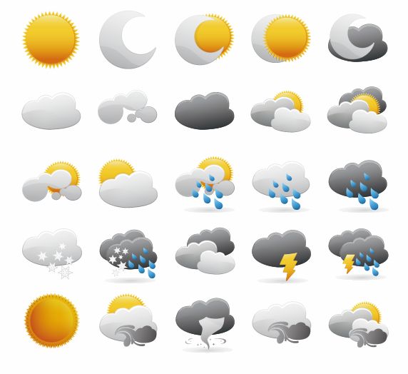 free vector Weather Icons Vector Graphic